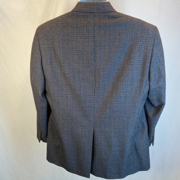 LAUREN Ralph Lauren Men 100% Wool Check Sport Coat Jacket Blue Brown 42R Classic - Picture 2 of 5